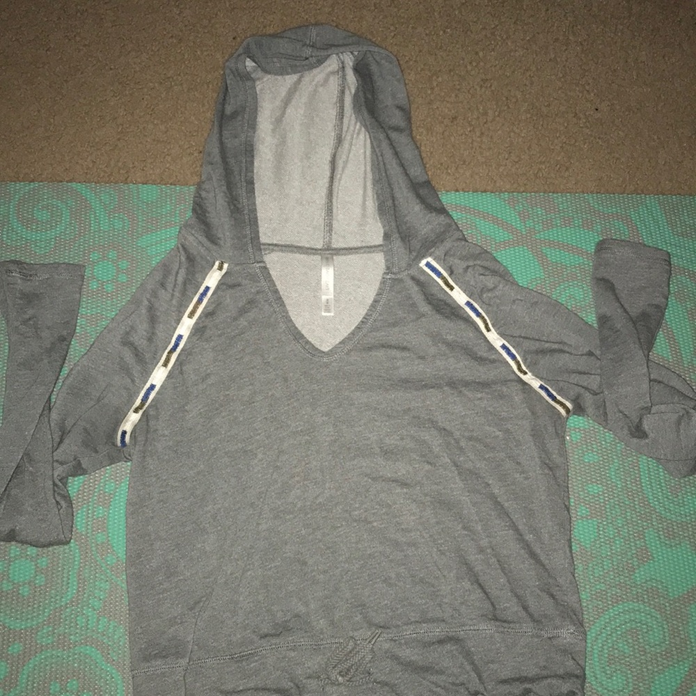 Dark grey cropped hoodie